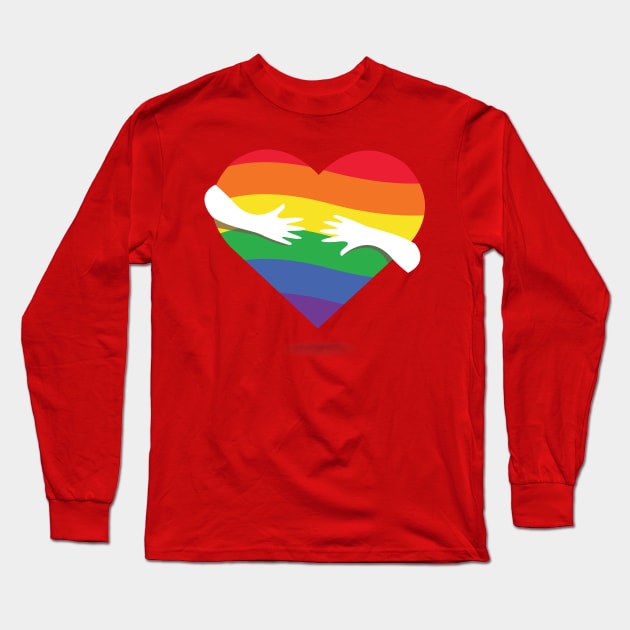 LGBT Couples Design - LGBT Hand Heart Long Sleeve T-Shirt by Printaha